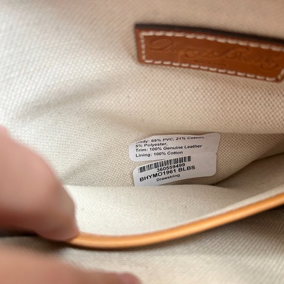 Dooney & Bourke Hydrangea Monogram Collection Drawstring Bag Black - Picture 10 of 16